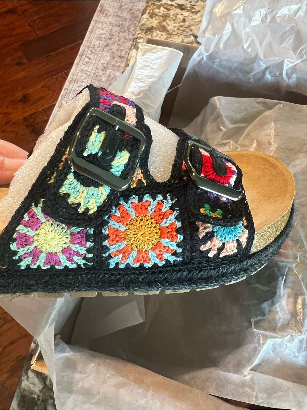 Dirty Laundry Timeless Black Crochet Slide Sandals – Size 6.5 / EU 37 - Picture 7 of 8